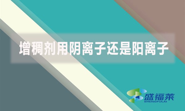 聚丙烯酰胺增稠劑用陰離子還是陽離子的？